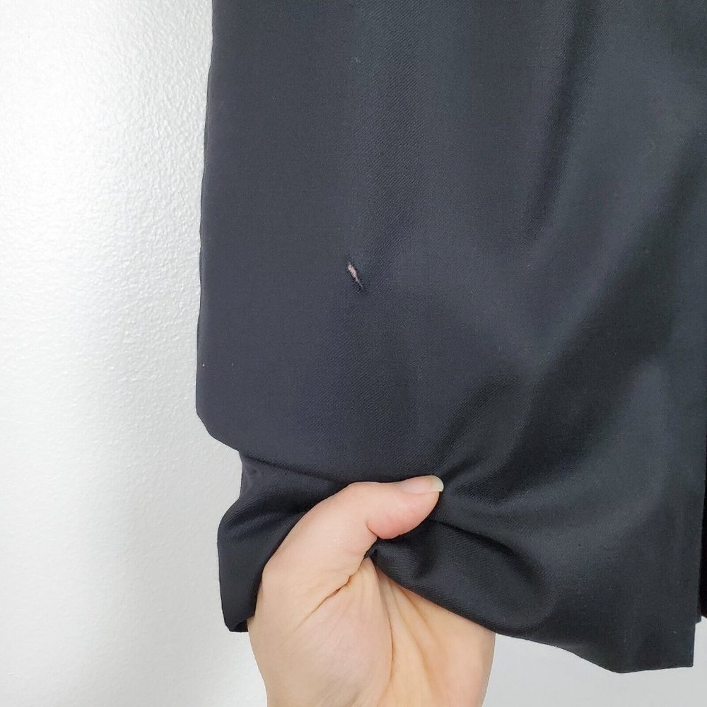 J Crew Dress Womens 0 Petites Black Wool Sheath 3/4 Sleeves Classic Cocktail - Picture 10 of 13